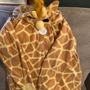 Adult giraffe onesie zip up